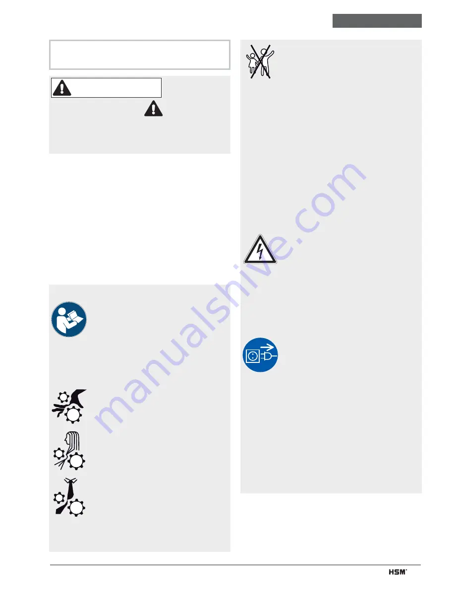 HSM Pure 630 Operating Instructions Manual Download Page 17