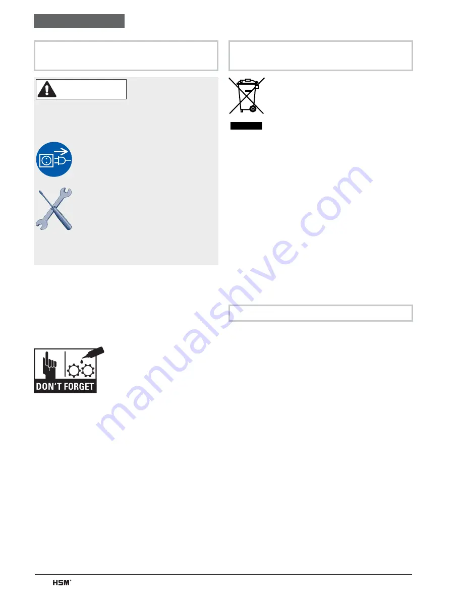 HSM Pure 630 Operating Instructions Manual Download Page 134