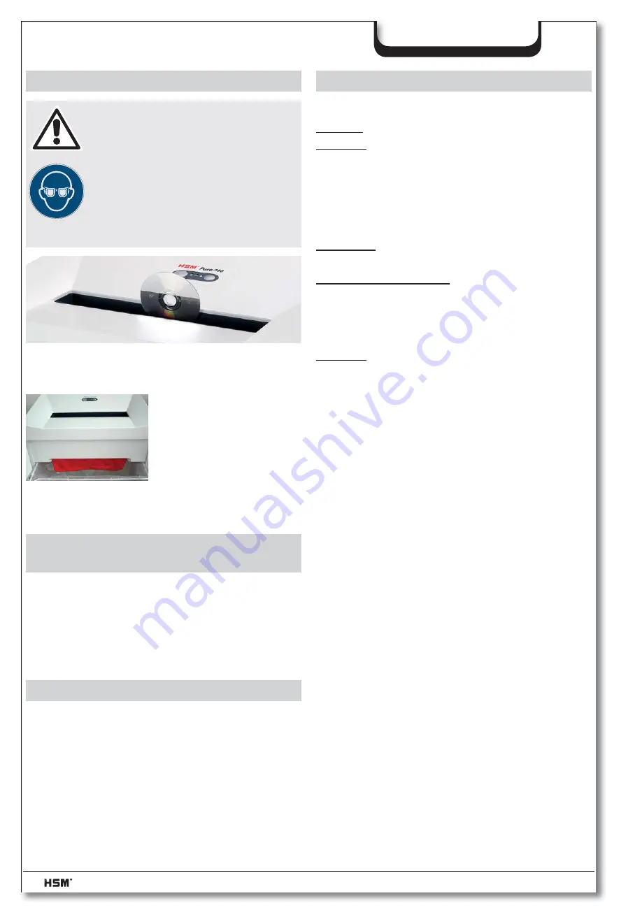 HSM Pure 740 Operating Instructions Manual Download Page 91