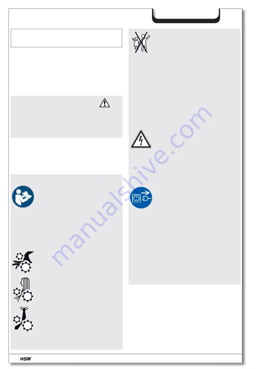 HSM Pure 830 Operating Instructions Manual Download Page 136