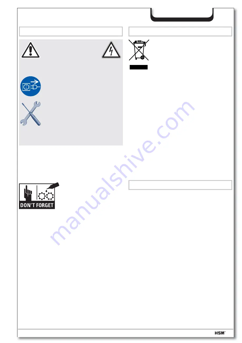 HSM Securio AF500 Operating Instruction Download Page 72