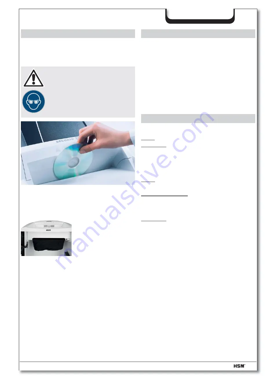 HSM Securio AF500 Operating Instruction Download Page 110