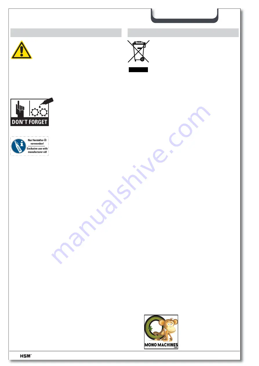 HSM Securio B34 Operating Instructions Manual Download Page 106