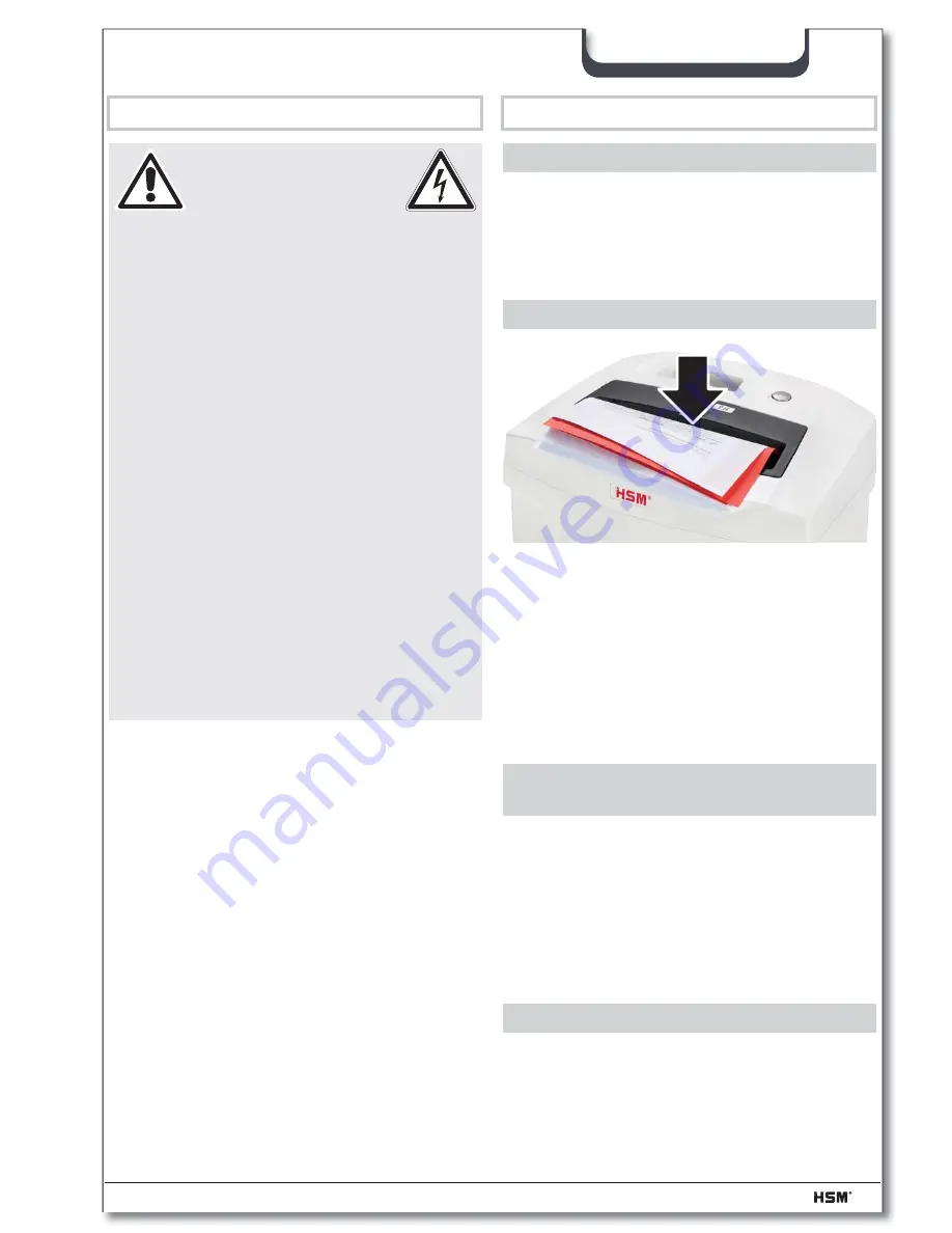 HSM securio c 14 Operating Instructions Manual Download Page 15