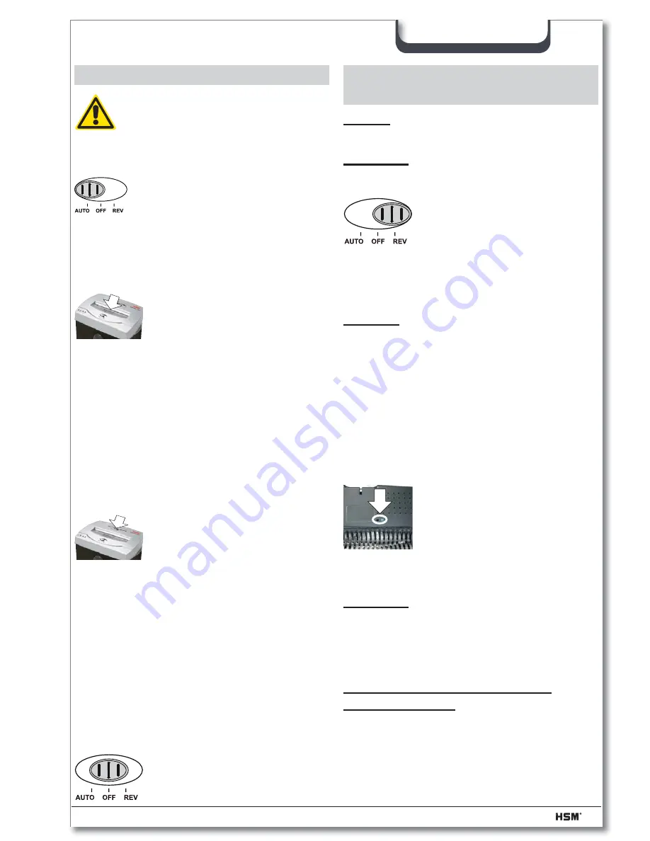 HSM shredstar x10 Operating Instructions Manual Download Page 21