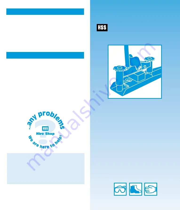 HSS Hire 07505 Operating & Safety Manual Download Page 1