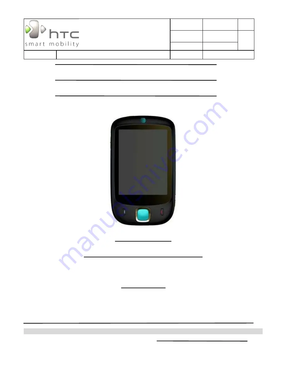 HTC Elf Series Service Manual Download Page 1