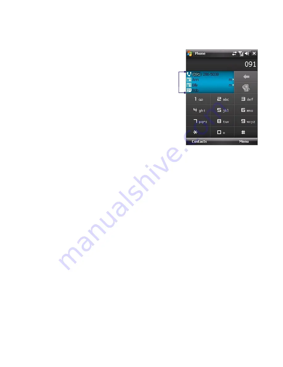 HTC P6500 User Manual Download Page 63