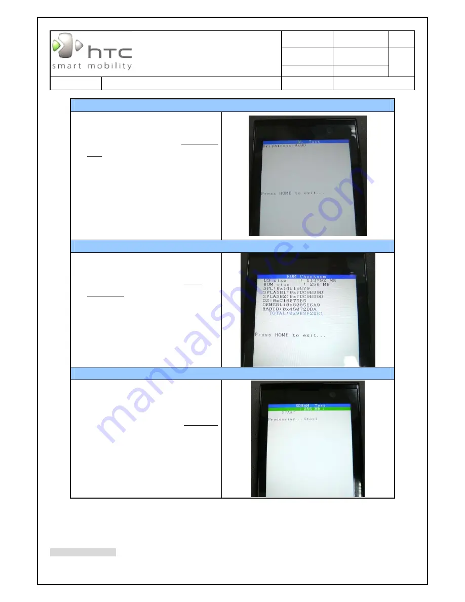 HTC QUARTZ Service Manual Download Page 34