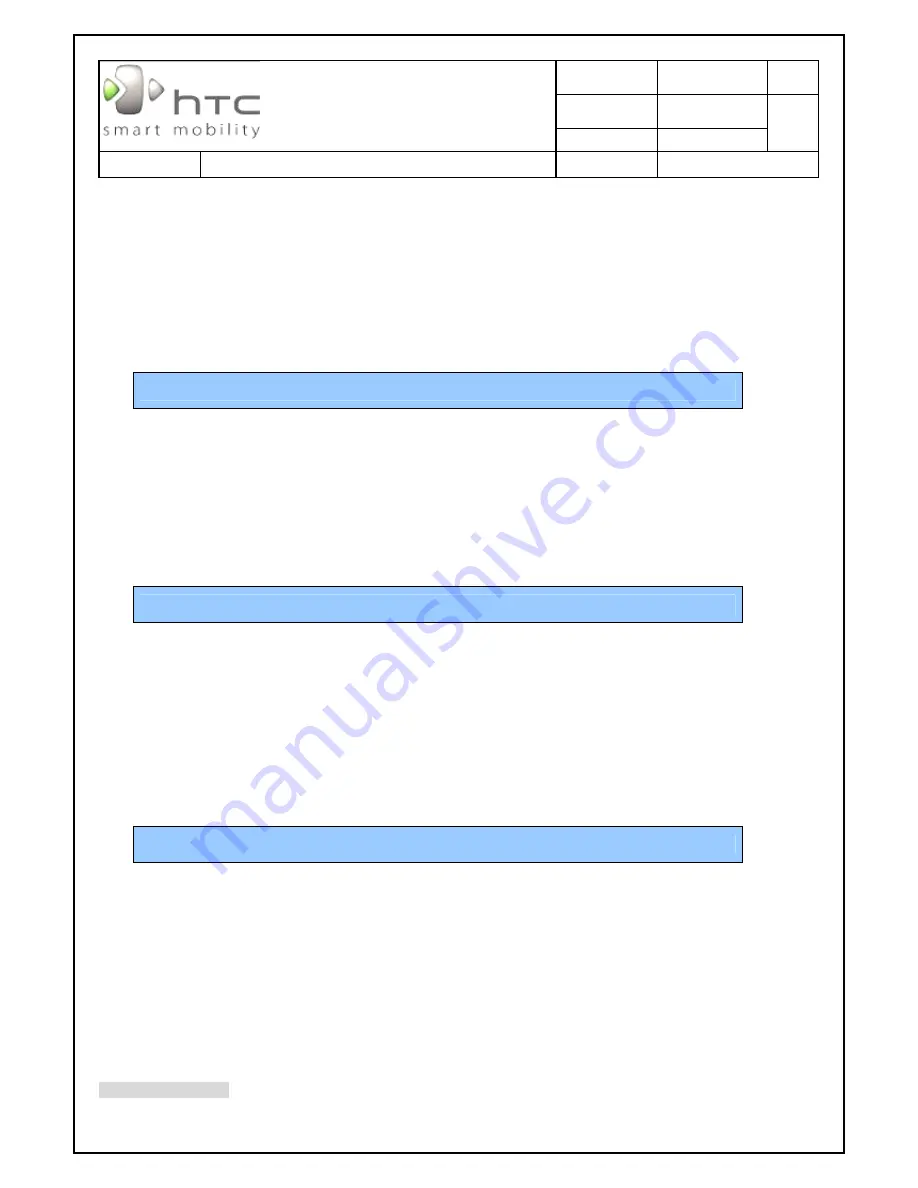 HTC QUARTZ Service Manual Download Page 59