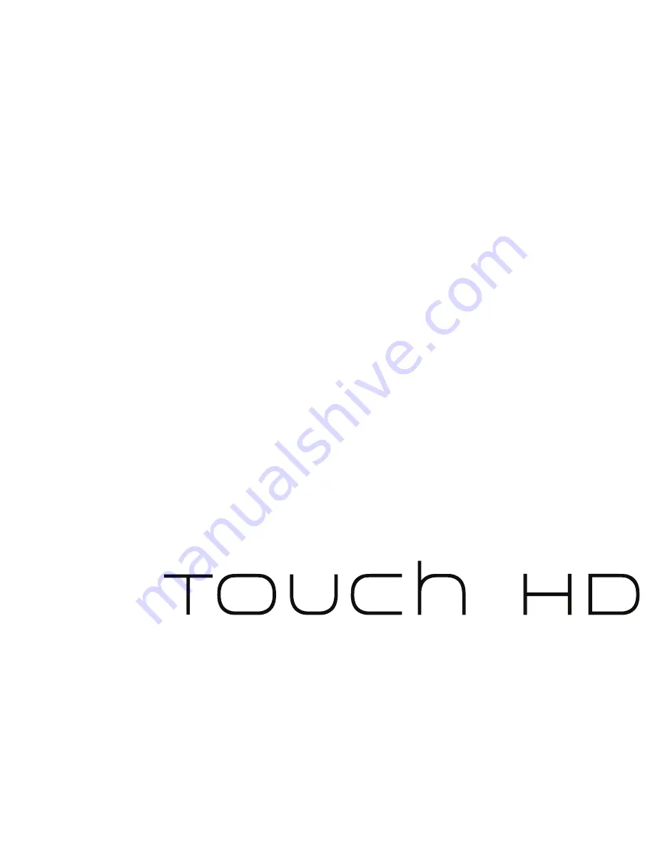 HTC TOUCH HD Quick Start Manual Download Page 1