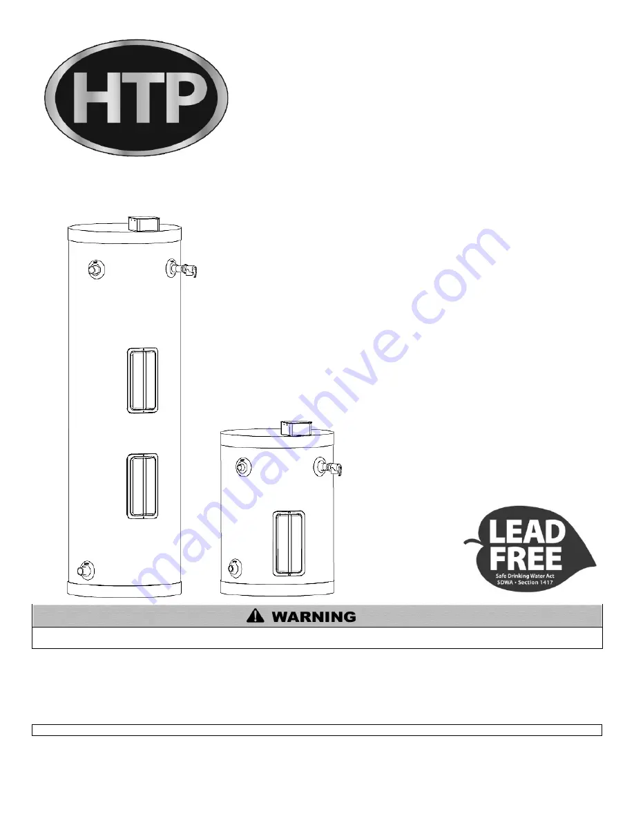 HTP Everlast EV-12 Installation Start-Up Maintenance Parts Download Page 1