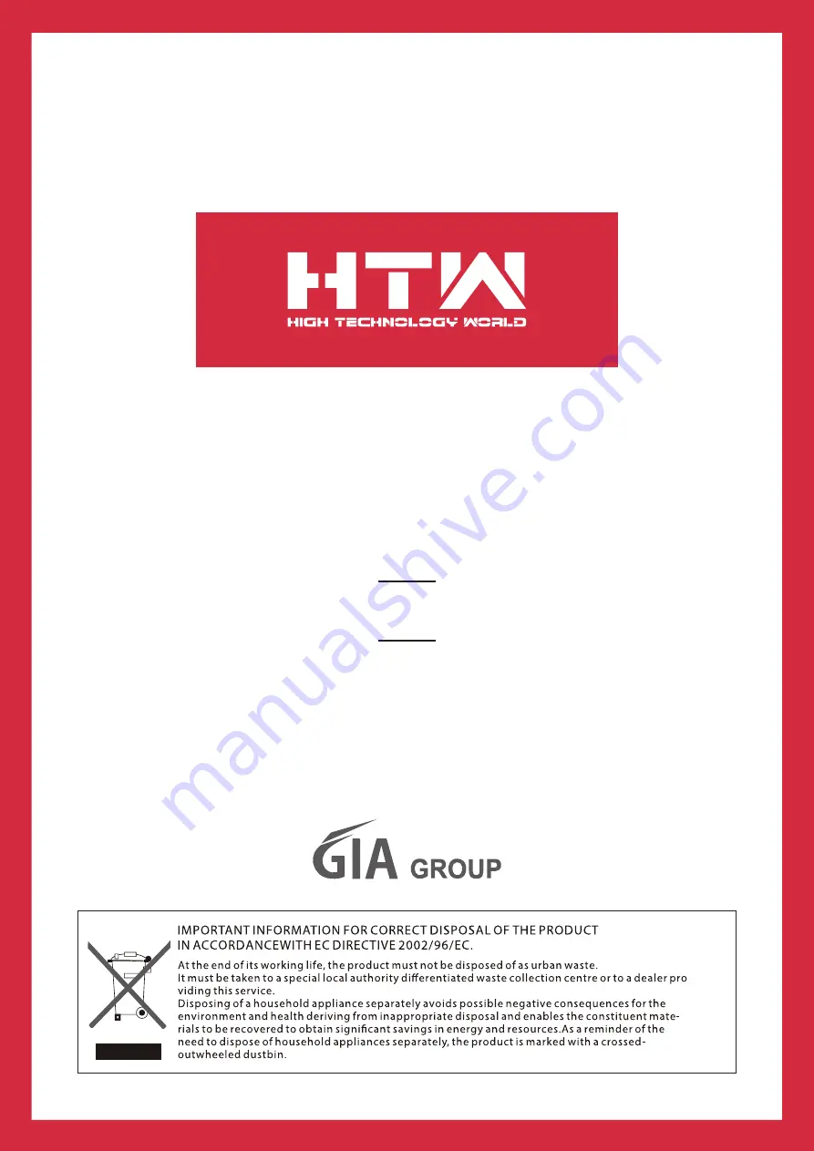 HTW HTWDB10X9R29 Owner'S Manual Download Page 28