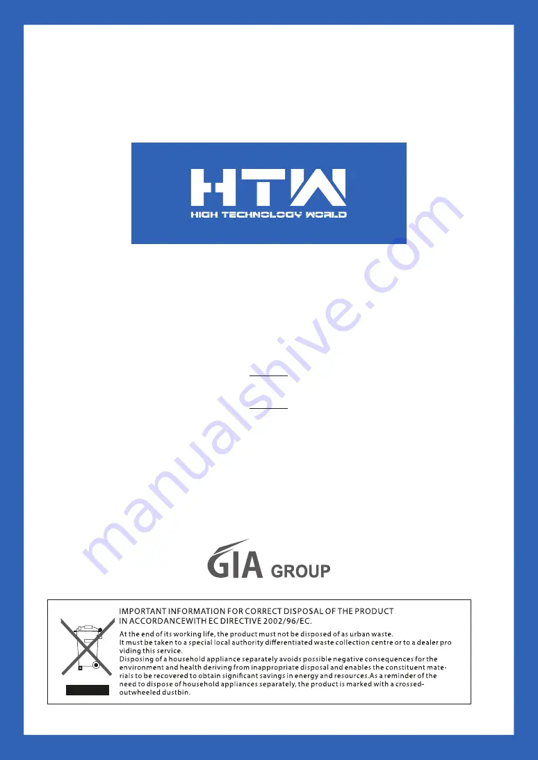 HTW IX41B Owner'S Manual Download Page 17