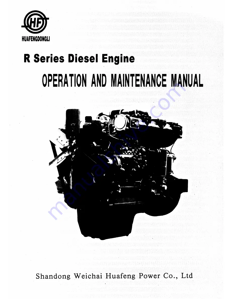 Huafengdongli R4100D1 Operation And Maintenance Manual Download Page 1