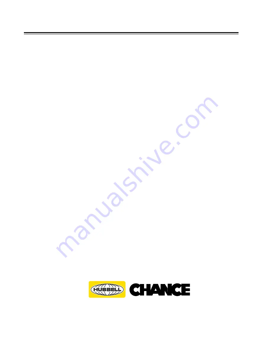 Hubbell CHANCE M3 Installation, Operation And Maintenance Download Page 4