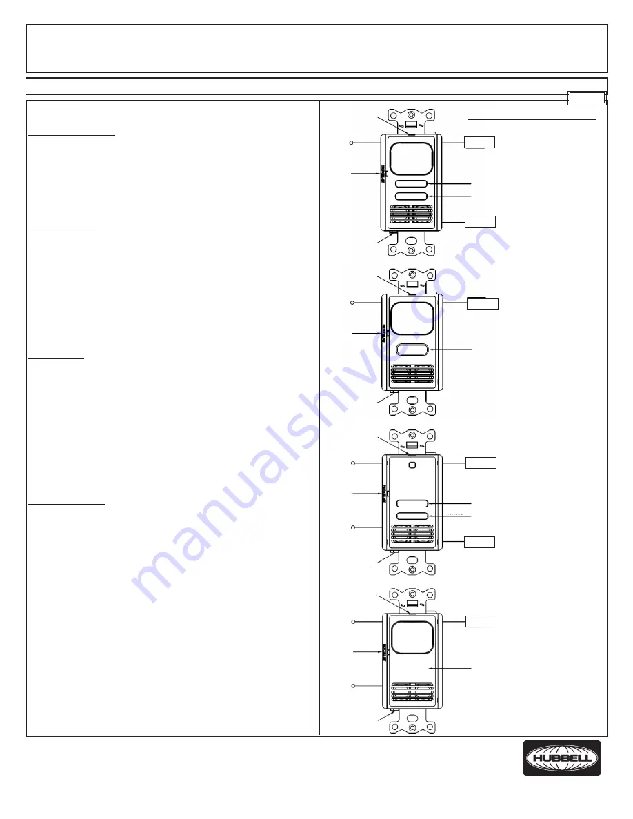 Hubbell H-MOSS AP Operating Instructions Manual Download Page 5