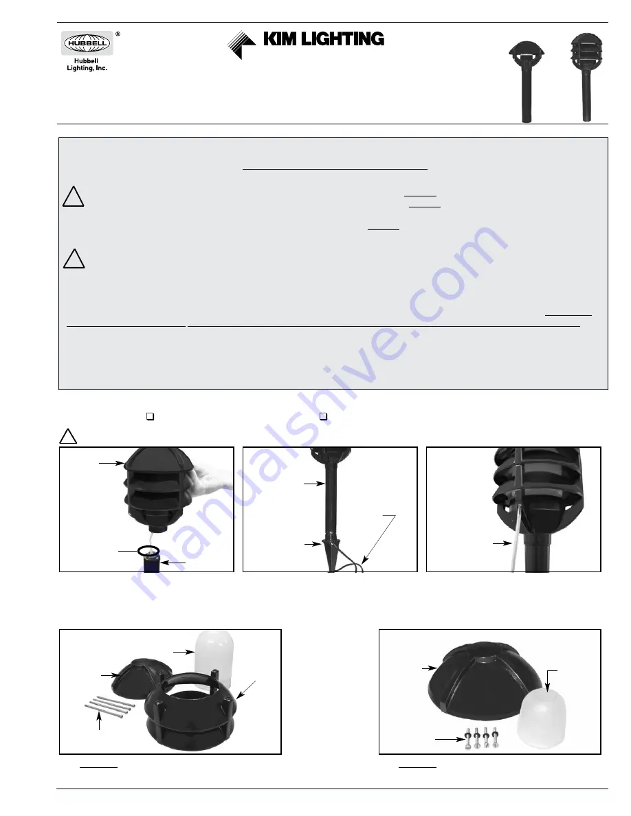 Hubbell KIM Path Pilot KLV101 Installation Instructions Download Page 1