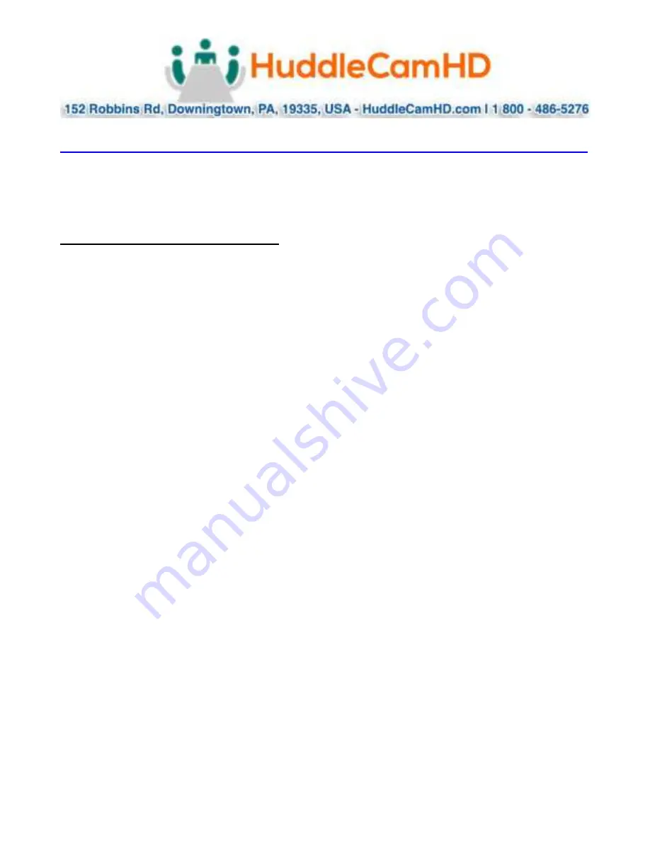 HuddleCamHD HUWEBCAM1042 Installation & Operation Manual Download Page 5