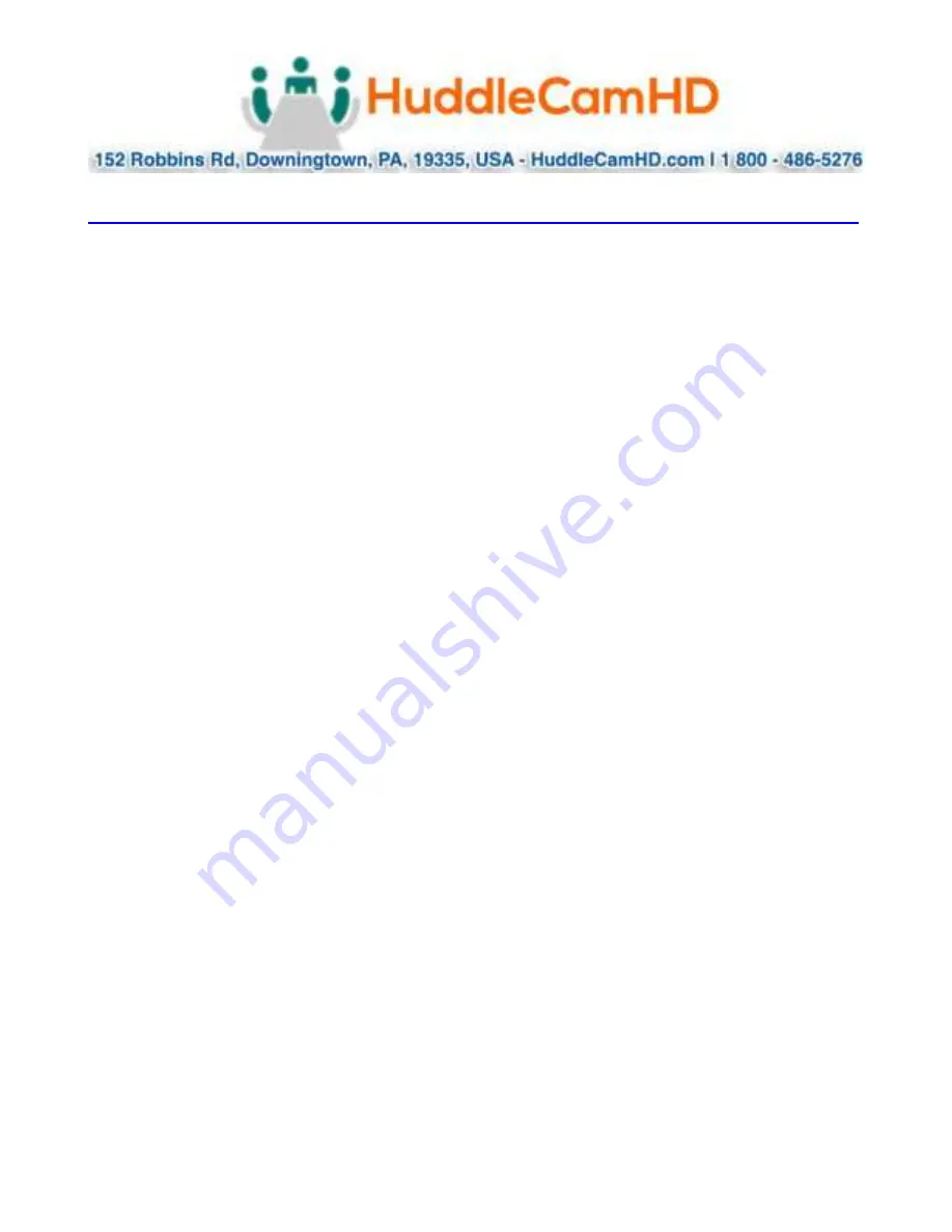 HuddleCamHD HUWEBCAM1042 Installation & Operation Manual Download Page 10