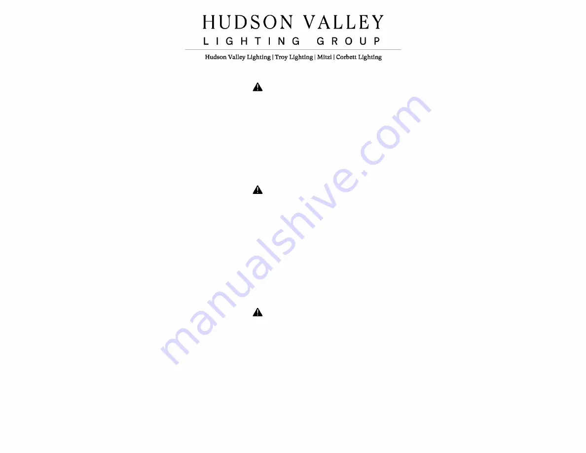 HUDSON VALLEY LIGHTING TOMPKINS L1189 Installation Instructions Download Page 1