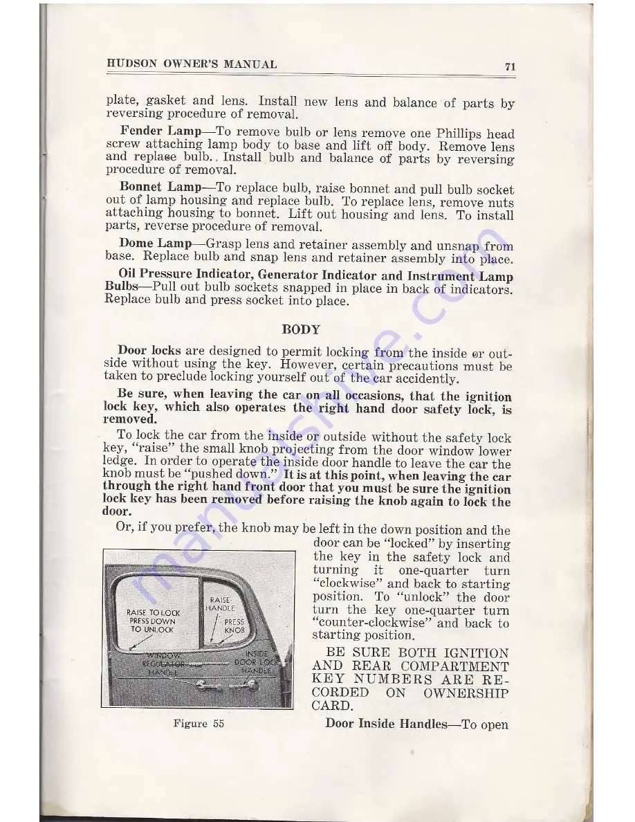 Hudson 1941 Big Boy Business Owner'S Manual Download Page 73