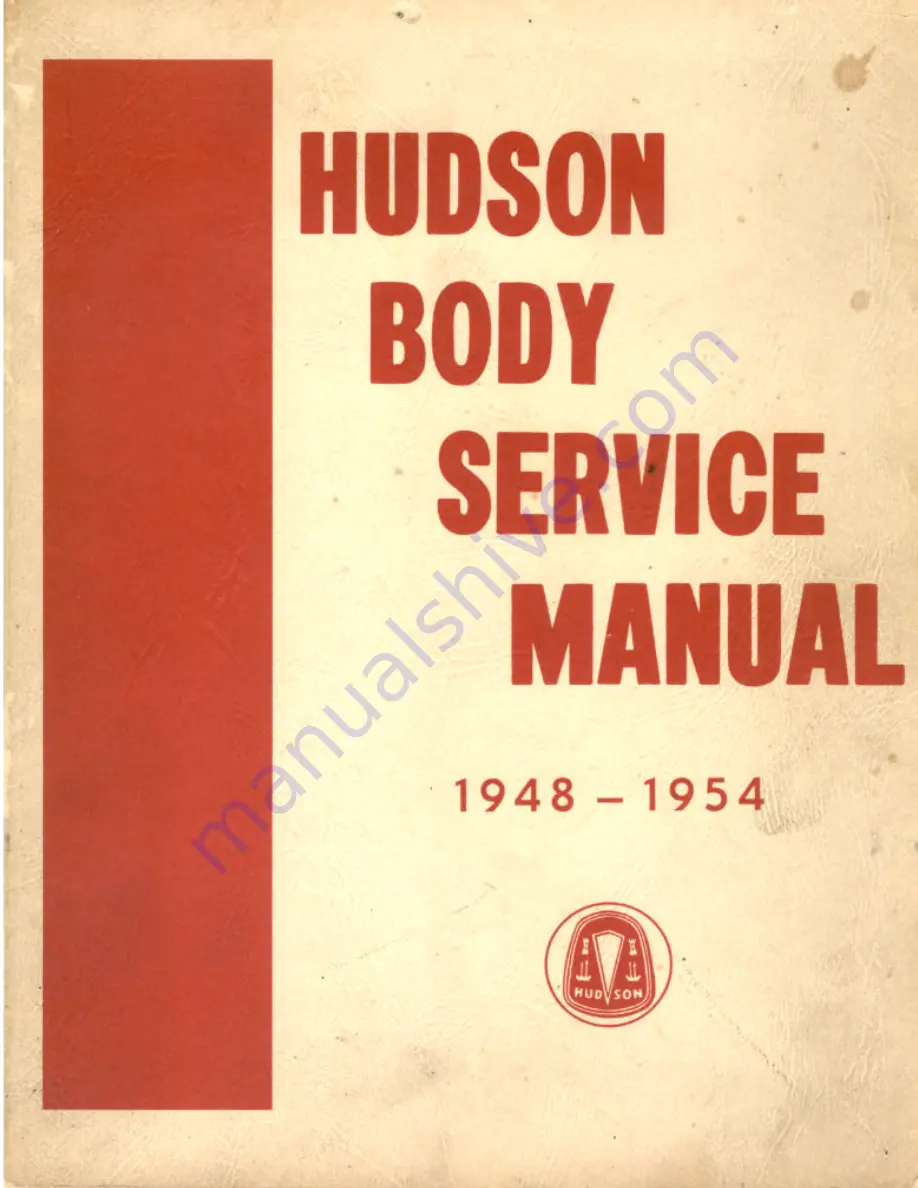 Hudson 1948 Commodore Service Manual Download Page 1