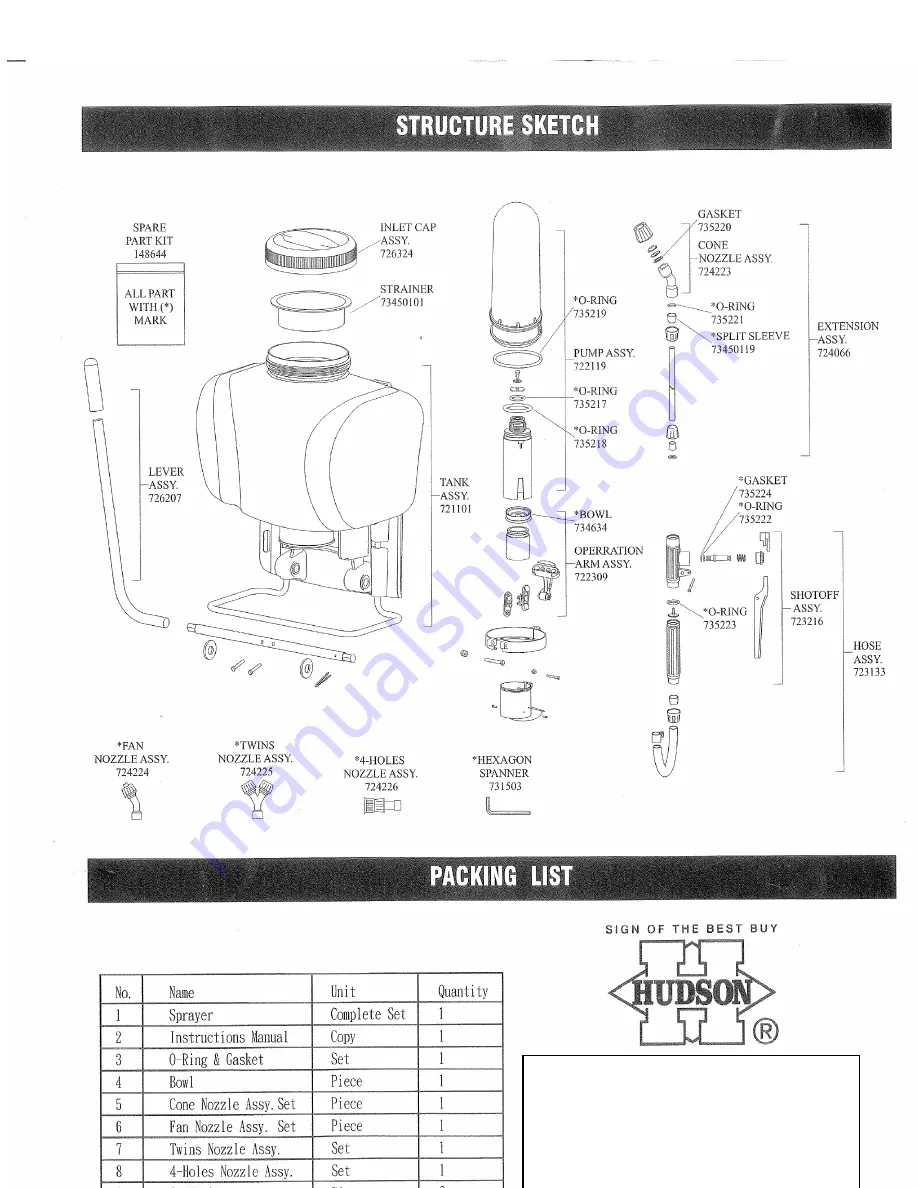 Hudson Bak-Pak 13194 Product Instructions Download Page 4