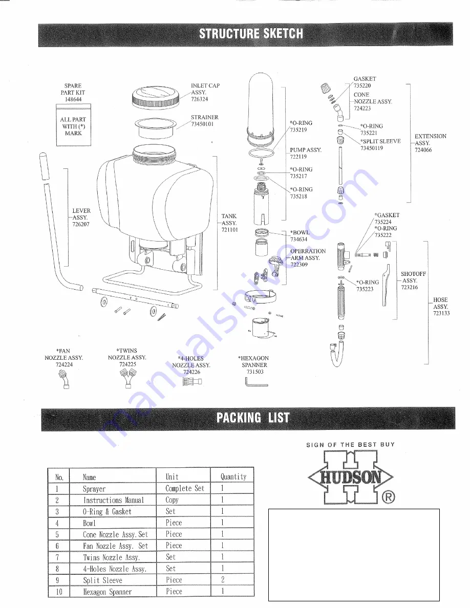 Hudson Bak-Pak 13194 Product Instructions Download Page 14