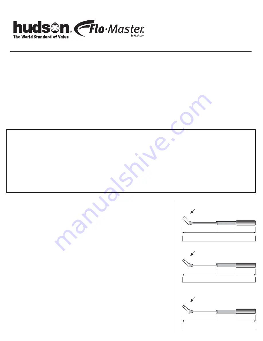 Hudson Flo-Master 13581L/5BPL Operating Instructions Download Page 1