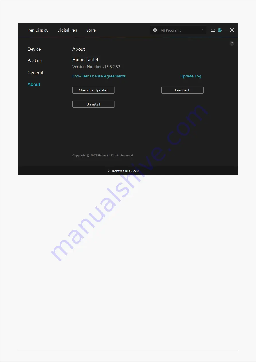 Huion Kamvas RDS-220 Manual Download Page 35