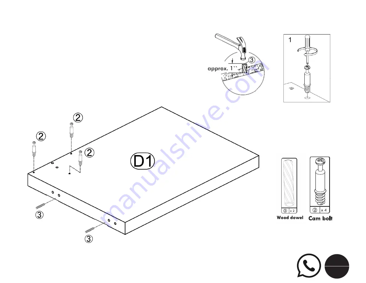 Huisen Furniture BH16-084-599-02-ESPRESSO Manual Download Page 7