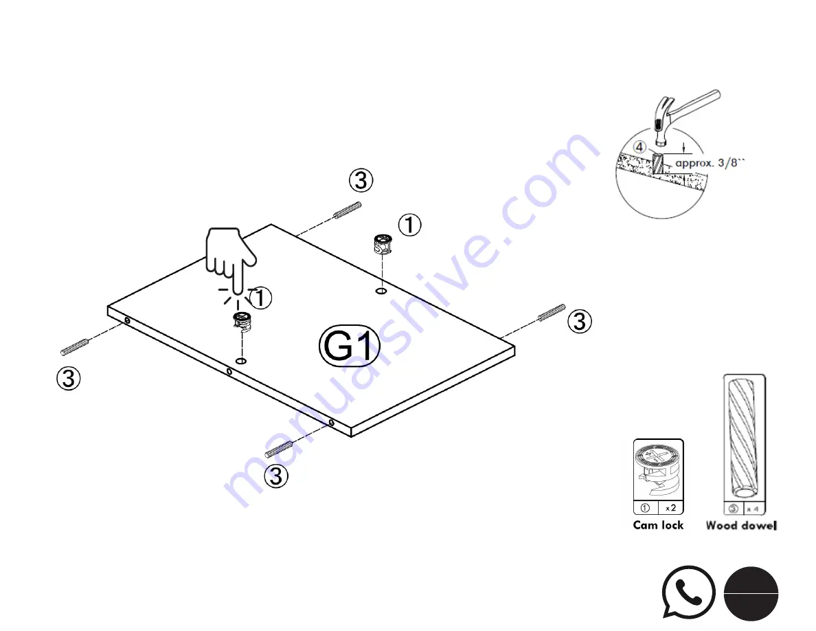 Huisen Furniture BH16-084-599-02-ESPRESSO Manual Download Page 9