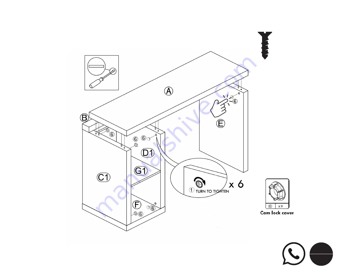 Huisen Furniture BH16-084-599-02-ESPRESSO Manual Download Page 18