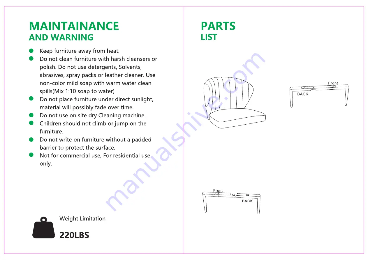 HULALA HOME CHM0424 Brochure Download Page 2