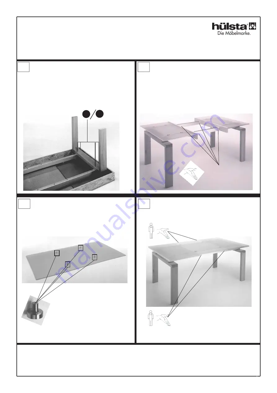 Hülsta Dining Table ET600 Assembly Instructions Download Page 2