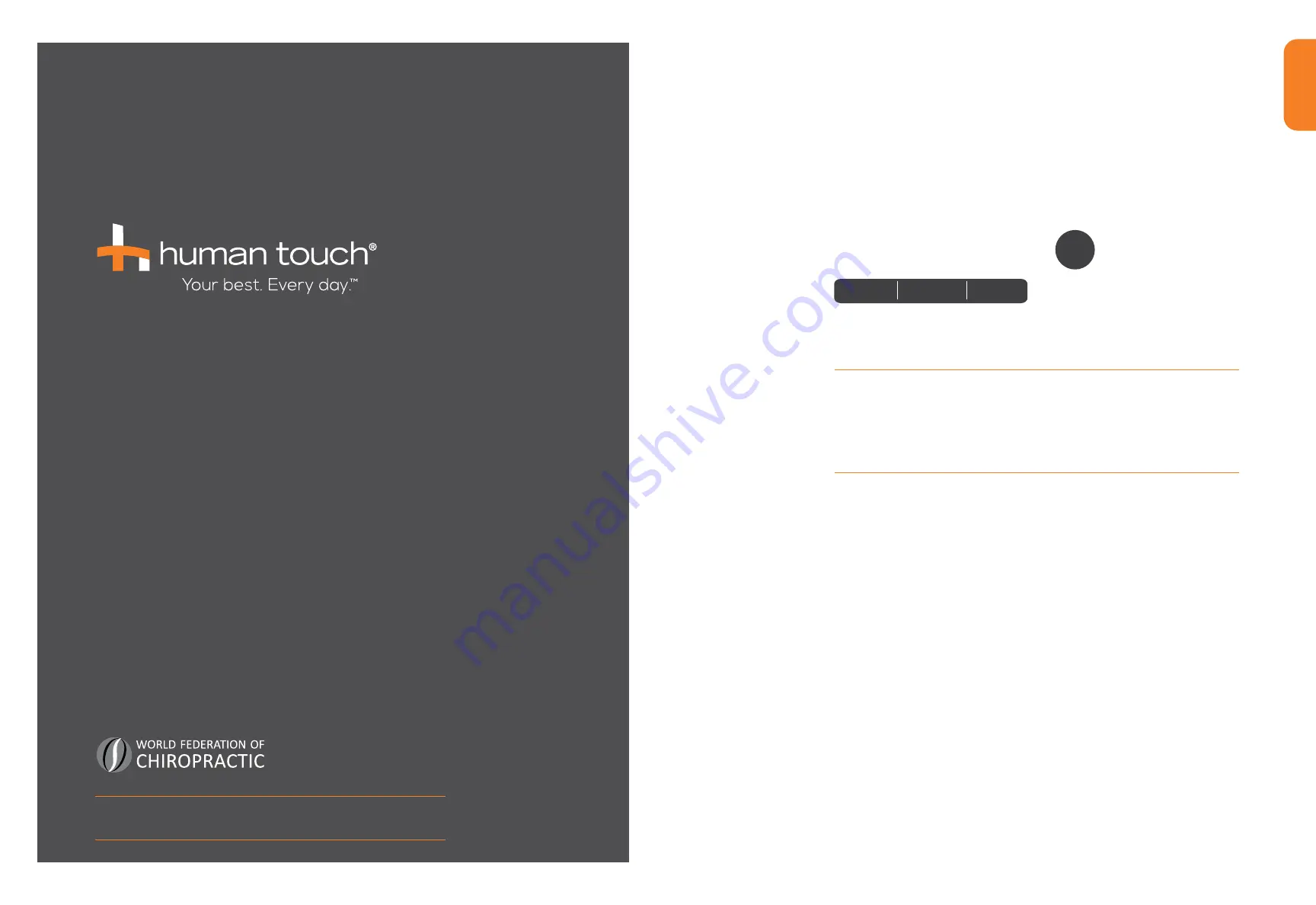 Human Touch WholeBody 8.0 Use & Care Manual Download Page 2