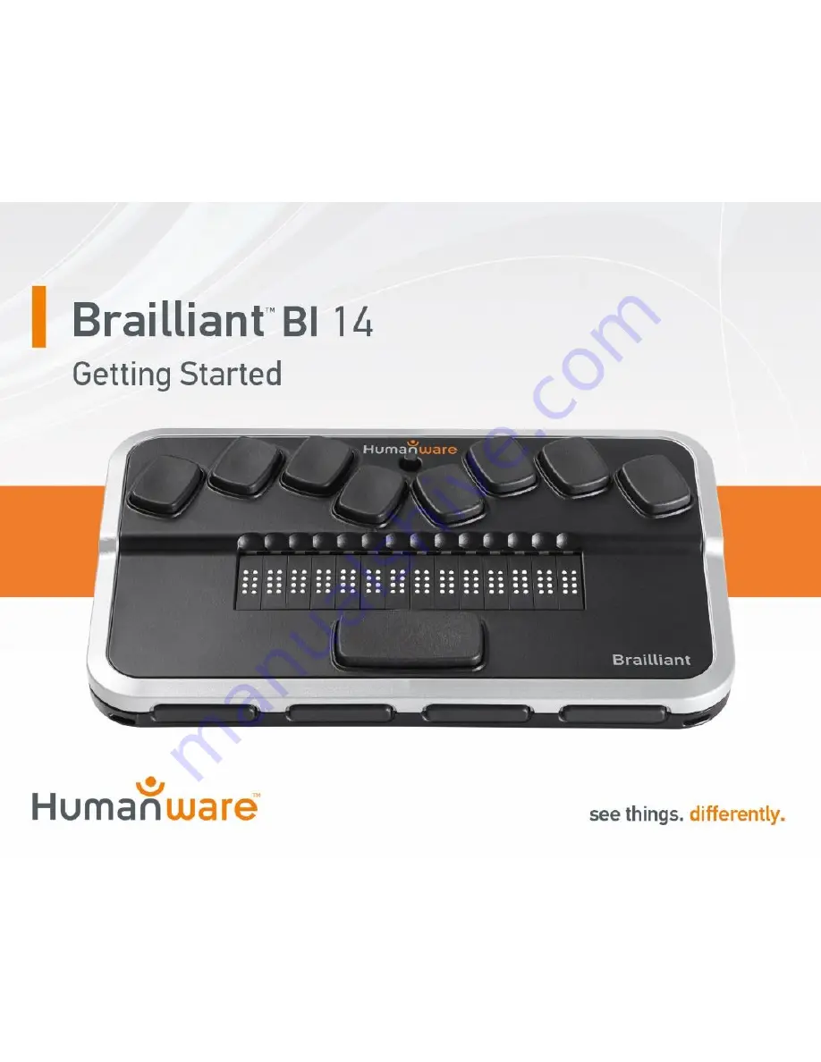 Humanware Brailliant BI 14 Getting Started Download Page 1