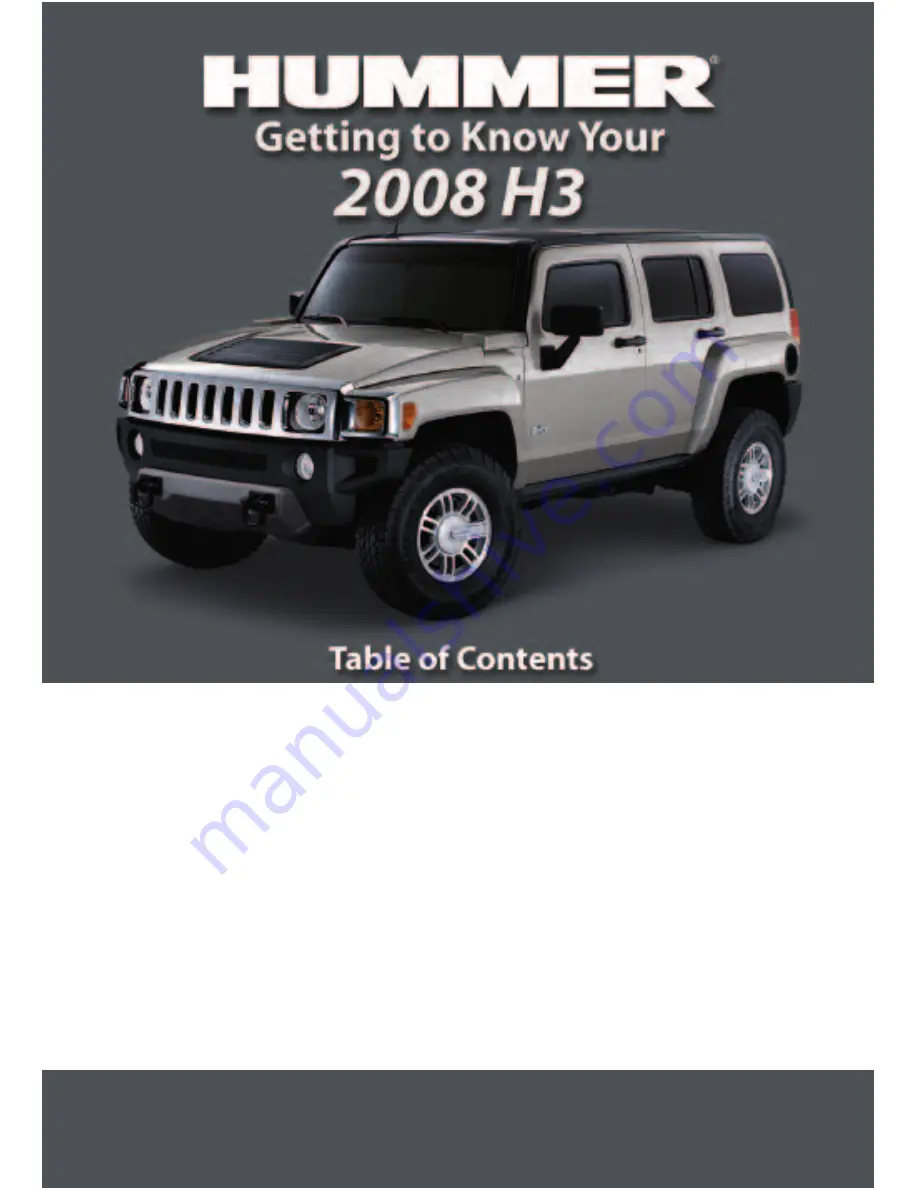 Hummer 2008 H3 Скачать руководство пользователя страница 1