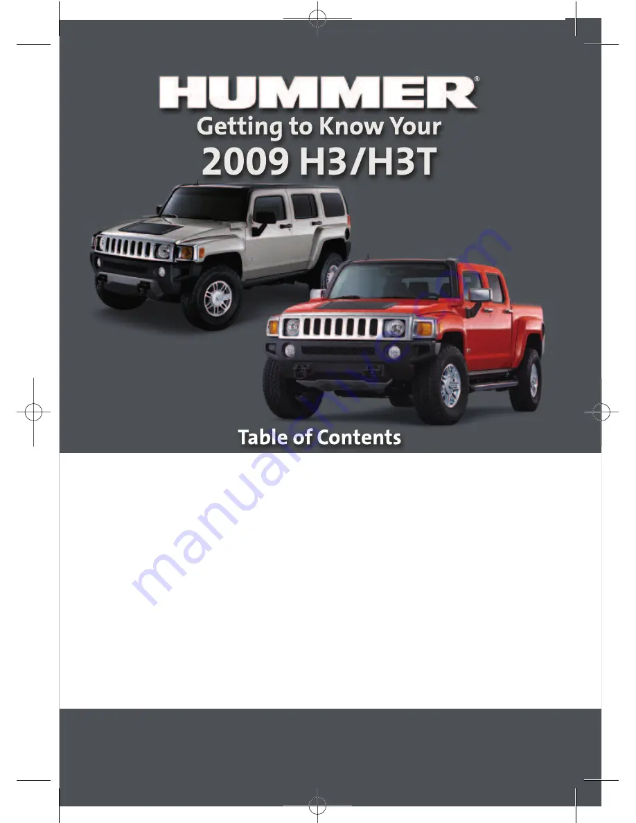 Hummer 2009 H3 Скачать руководство пользователя страница 1