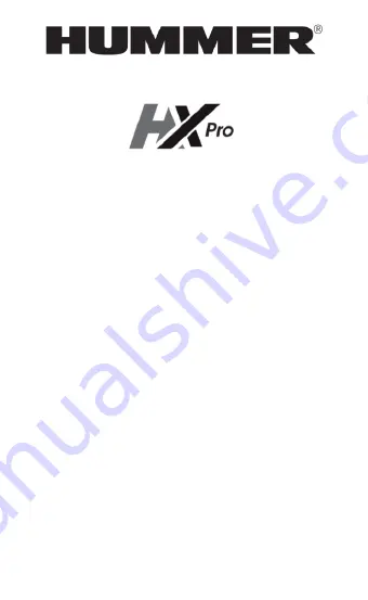 Hummer HX Pro User Manual Download Page 1