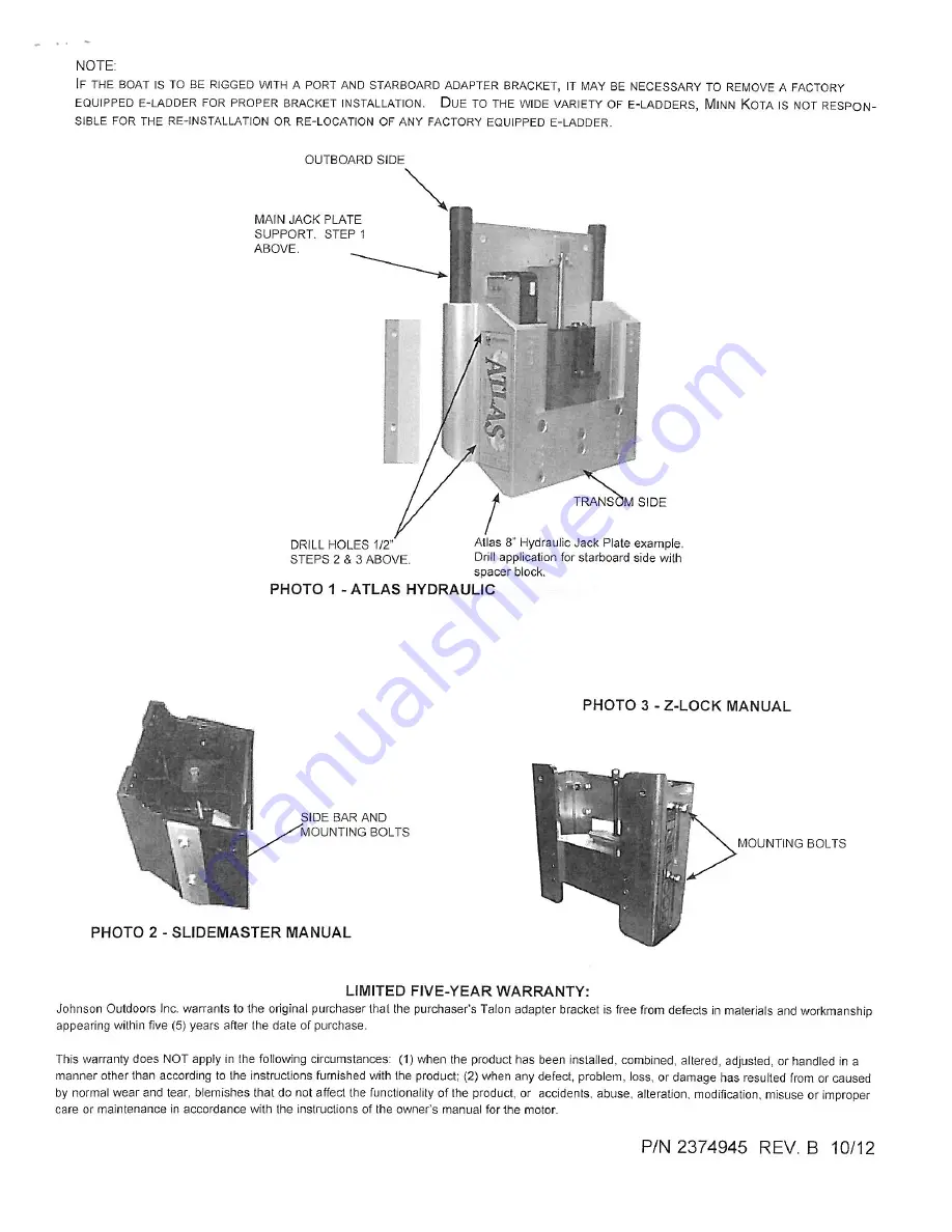 Humminbird 1810300 Information Download Page 3