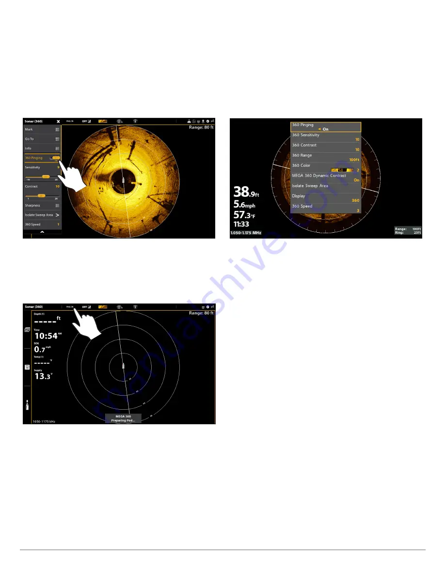 Humminbird MEGA 360 IMAGING Series Operation Manual Download Page 22