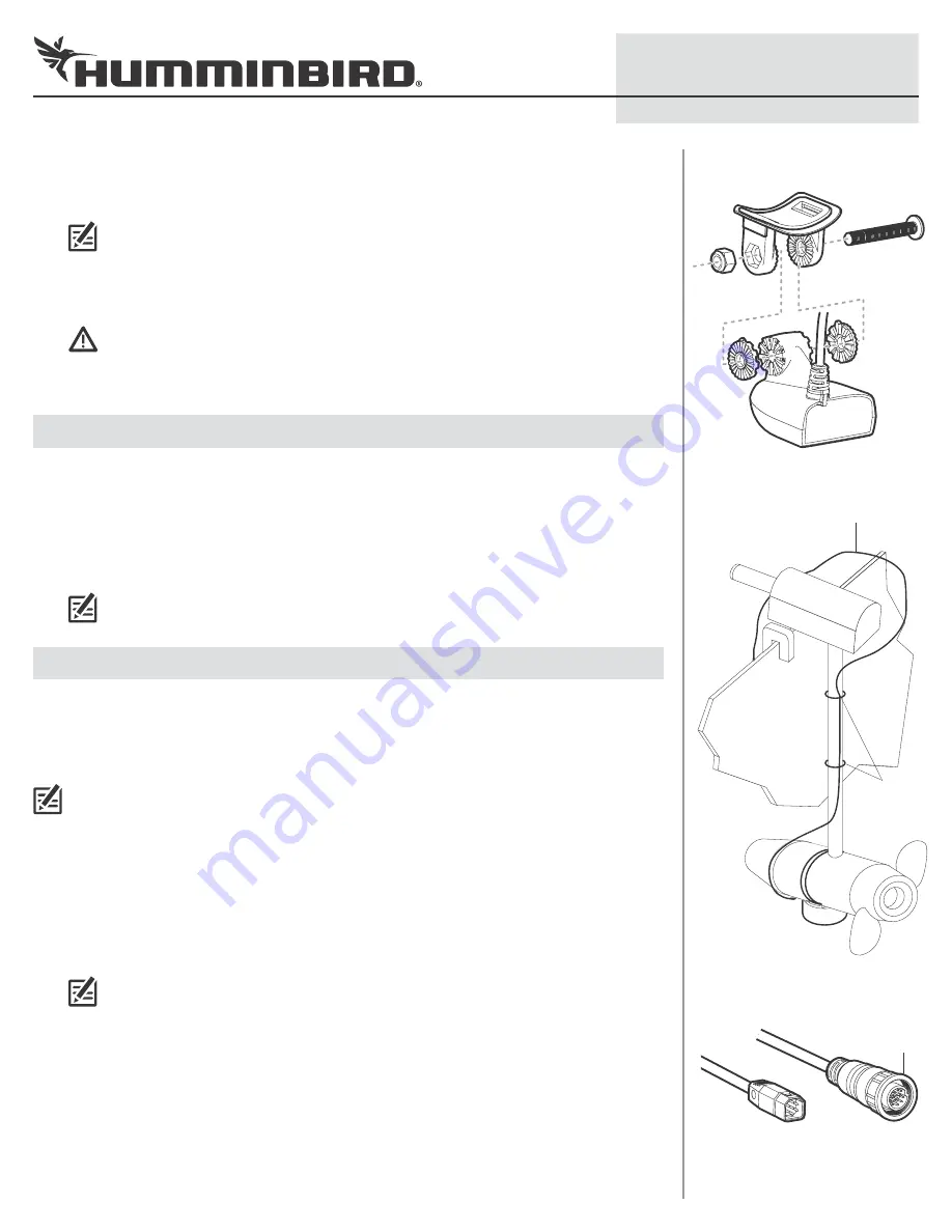 Humminbird Trolling Motor Transducer Installation Manual Download Page 3