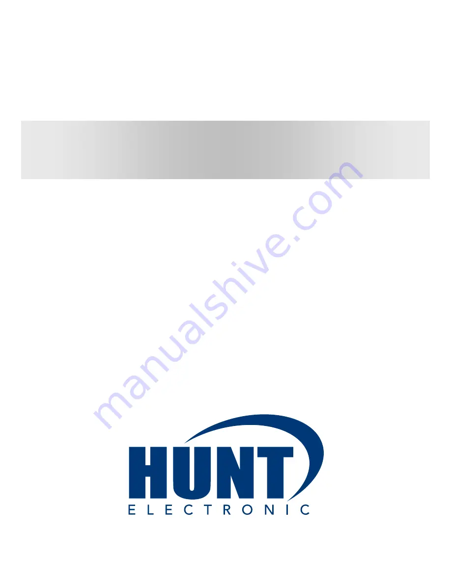 Hunt Electronic HVR-08 Installation Manual Download Page 1