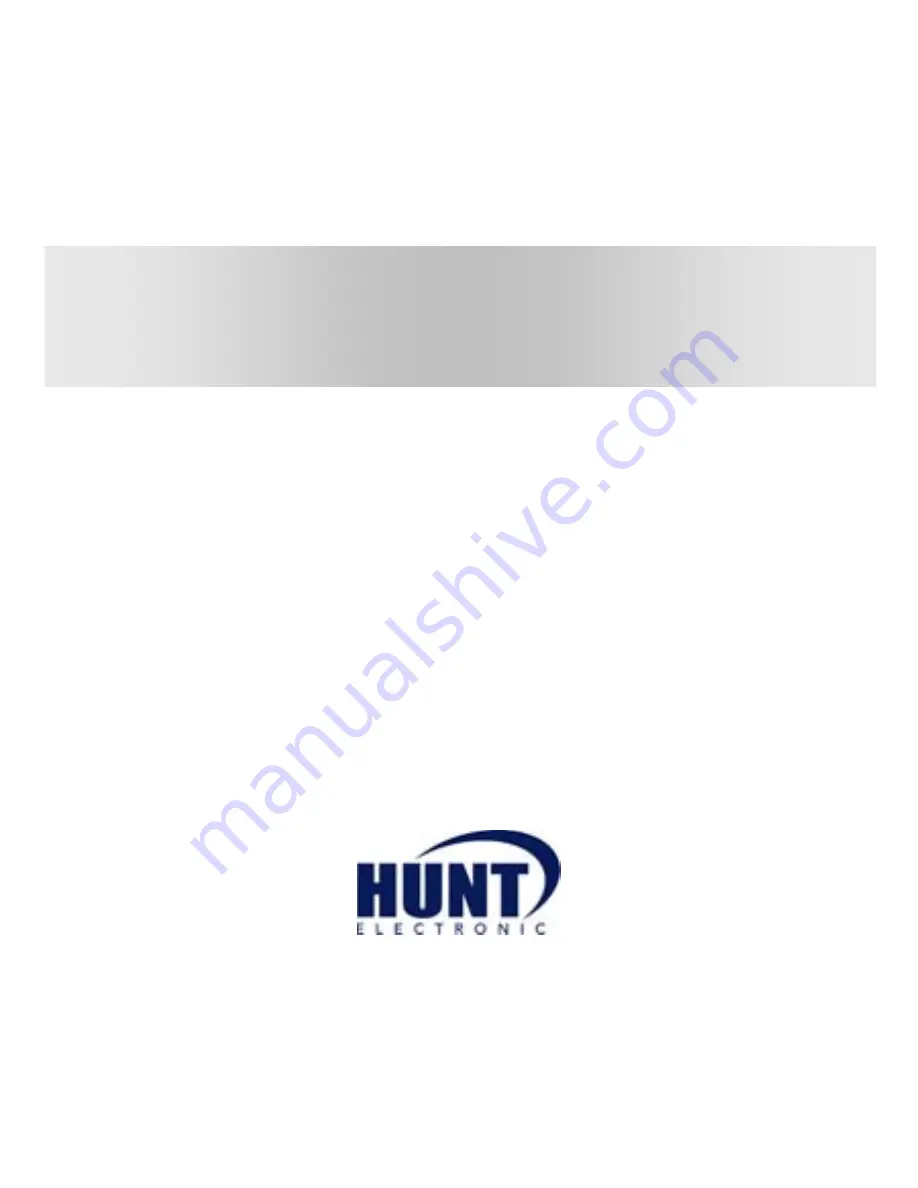 Hunt Electronic HVRM-S400E Installation Manual Download Page 1