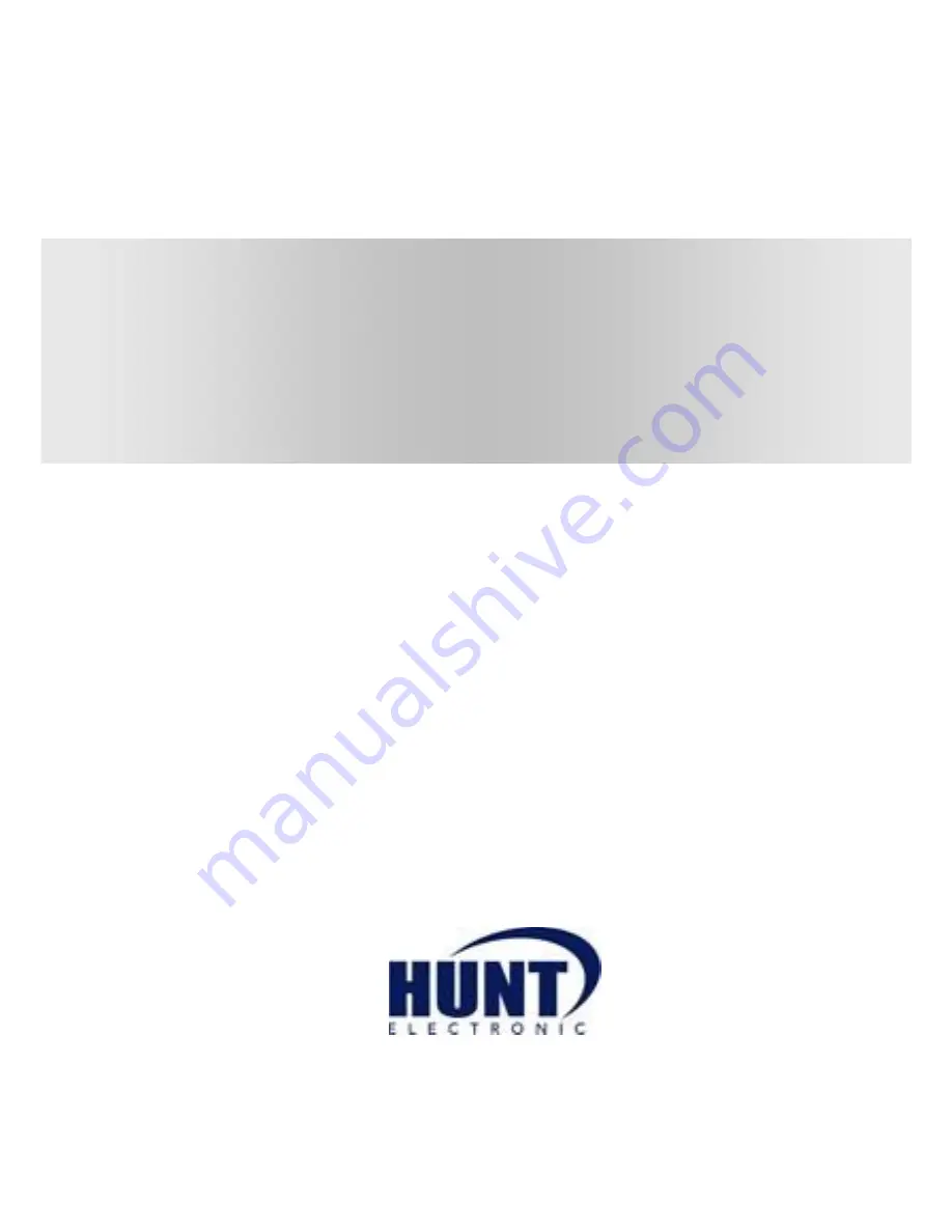 Hunt Electronic HVRM-T1600L Install & User'S Manual Download Page 1