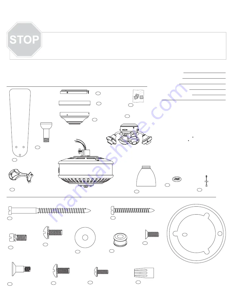 Hunter 23782 Parts Manual Download Page 1