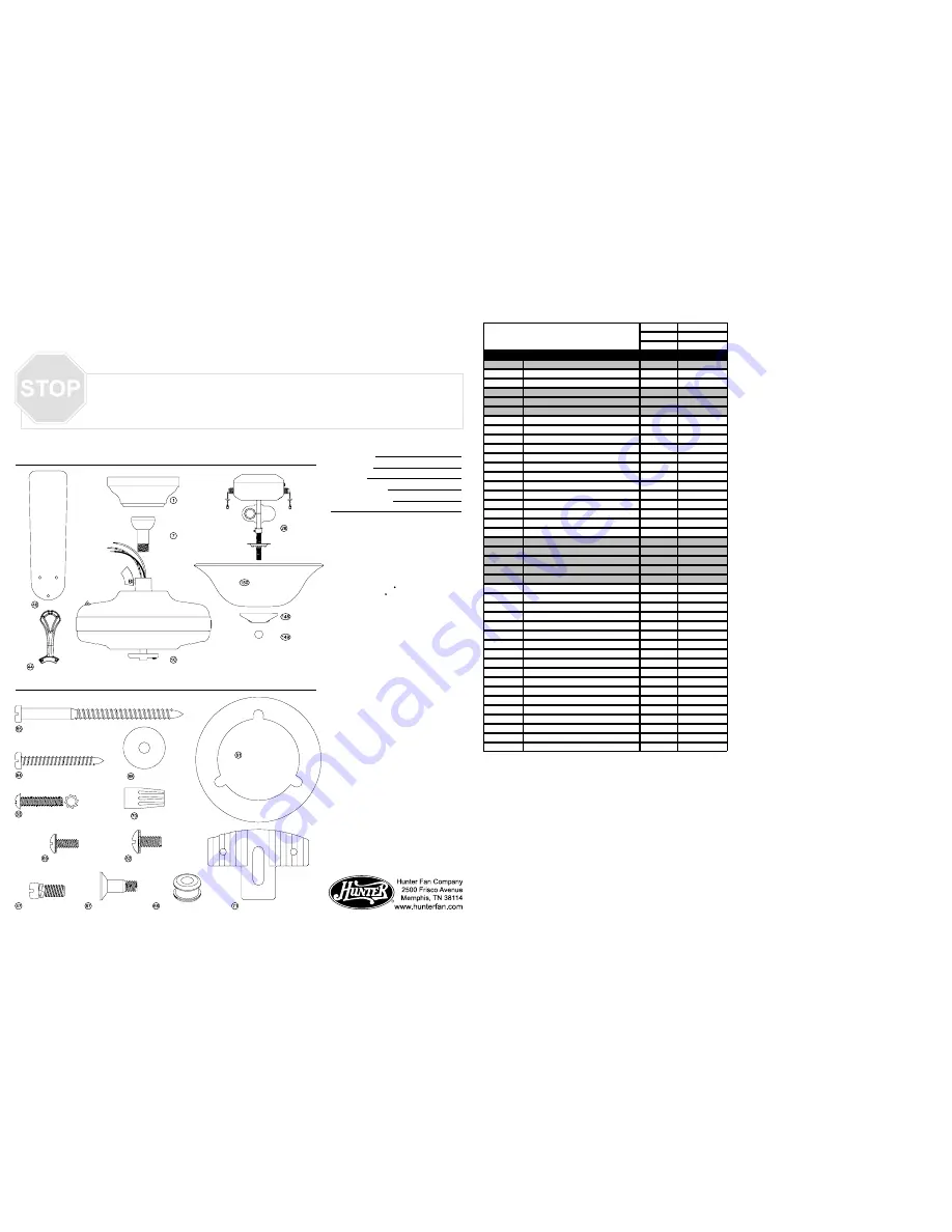 Hunter 9800001139 Скачать руководство пользователя страница 1