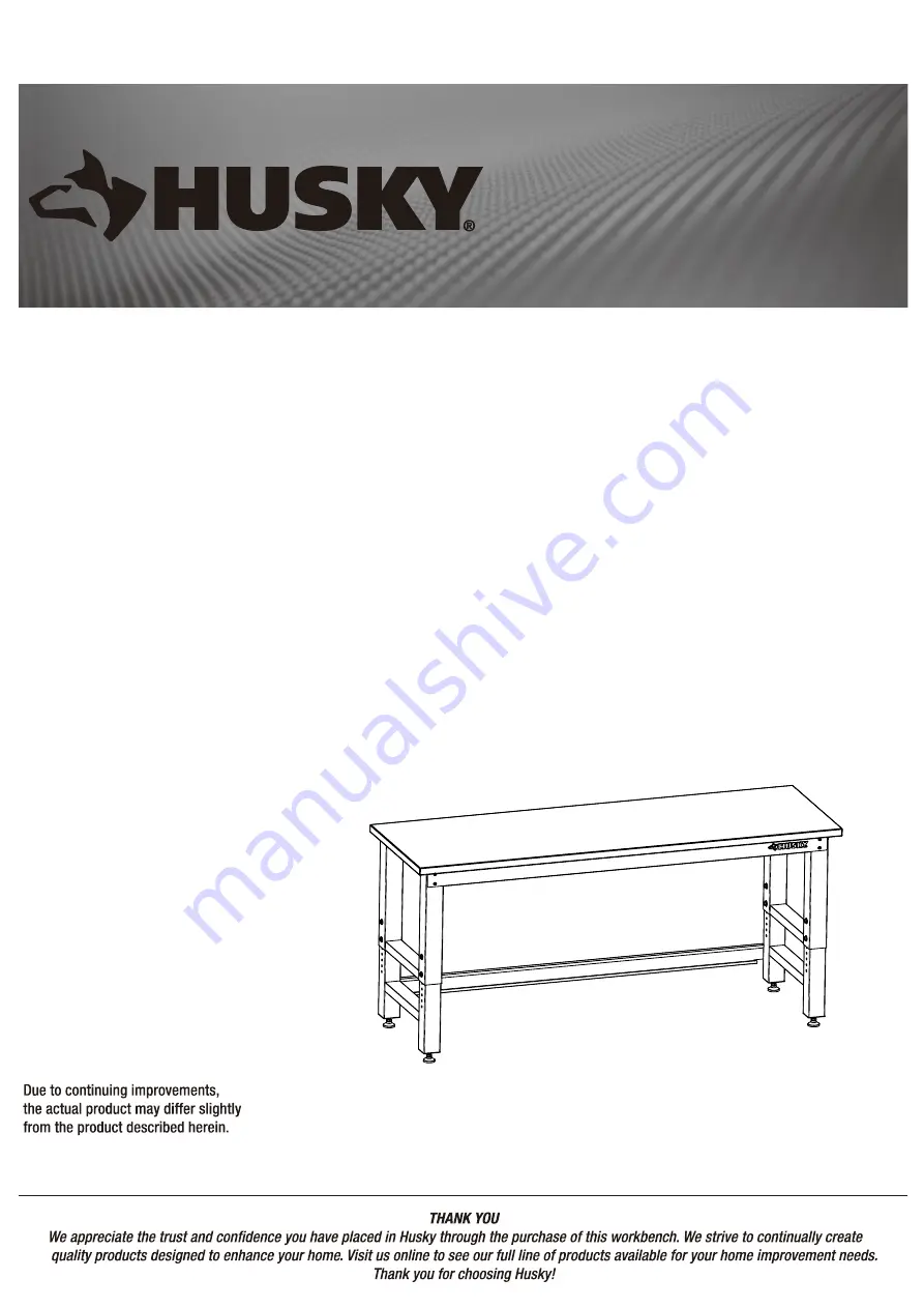 Husky 1001513026 Use And Care Manual Download Page 1